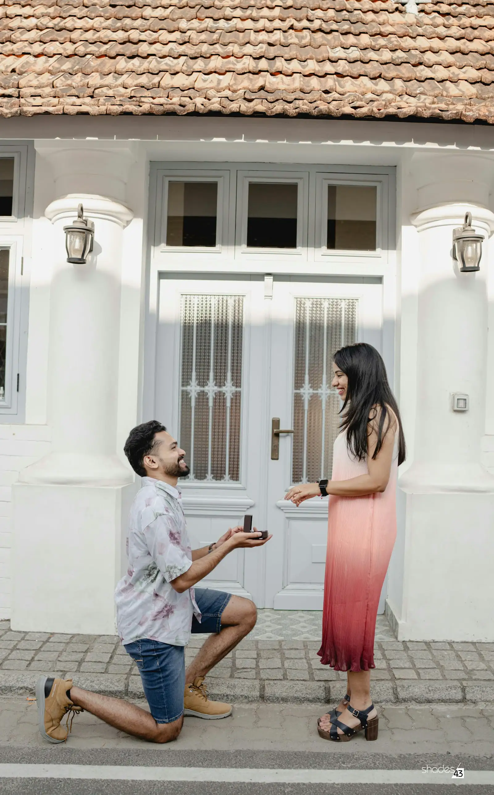 Illustrative proposal outside a house in Kochi